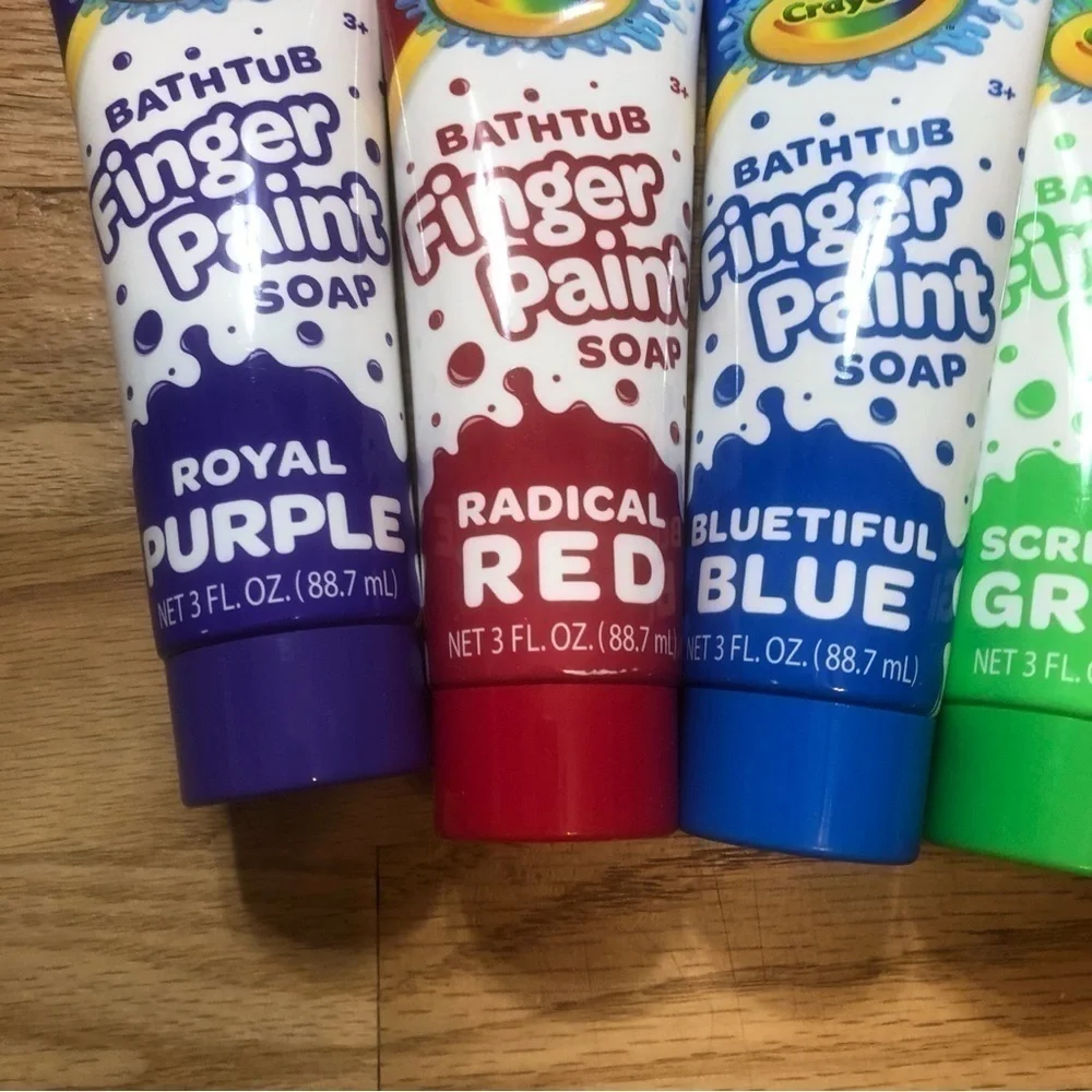 Crayola Bathtub Finger Paint Bundle Lot NEW Purple Red Blue Green Pink Bath Tub